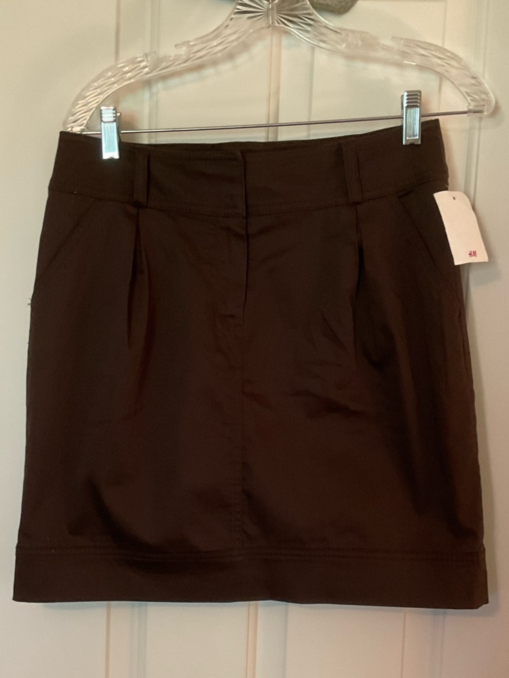 H&M Women’s Dark Brown Lightweight Cotton Skirt Size 10 NWTs